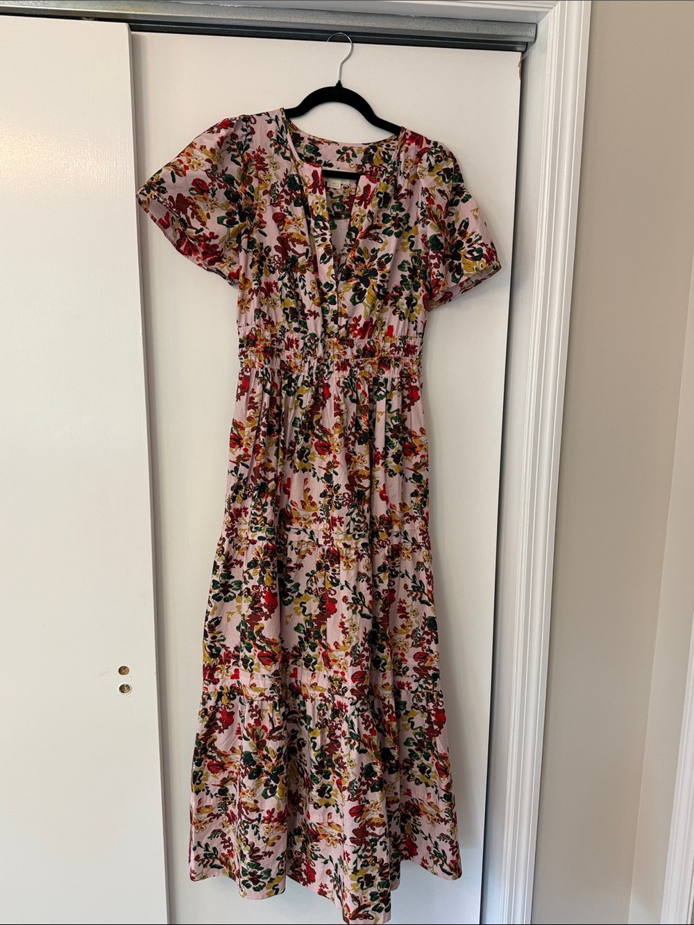 Somerset dress, Maeve Pink Floral Short-Sleeve Maxi Dress